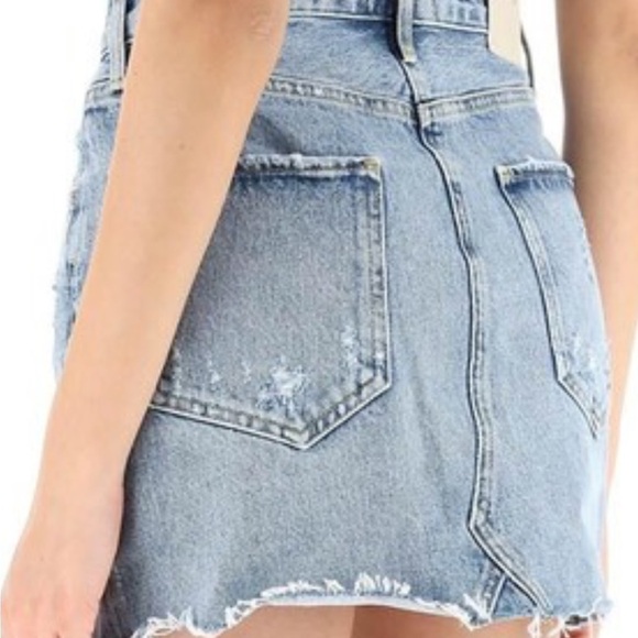 AGOLDE Quinn High Rise Mini Skirt.  Size 24.  100% cotton Premium Denim. - Picture 6 of 12